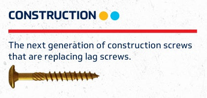Construction Screw 1/4 x 3-3/8"