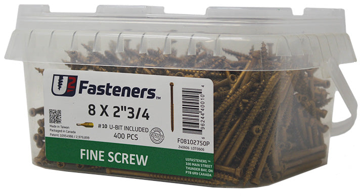 Fine Screw 8 x 2-3/4"