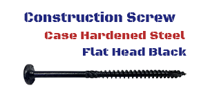 Black Flat Head Screw 12 x 9"