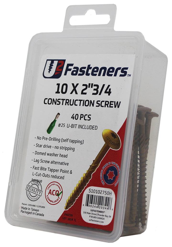 Construction Screw 10 x 2-3/4"