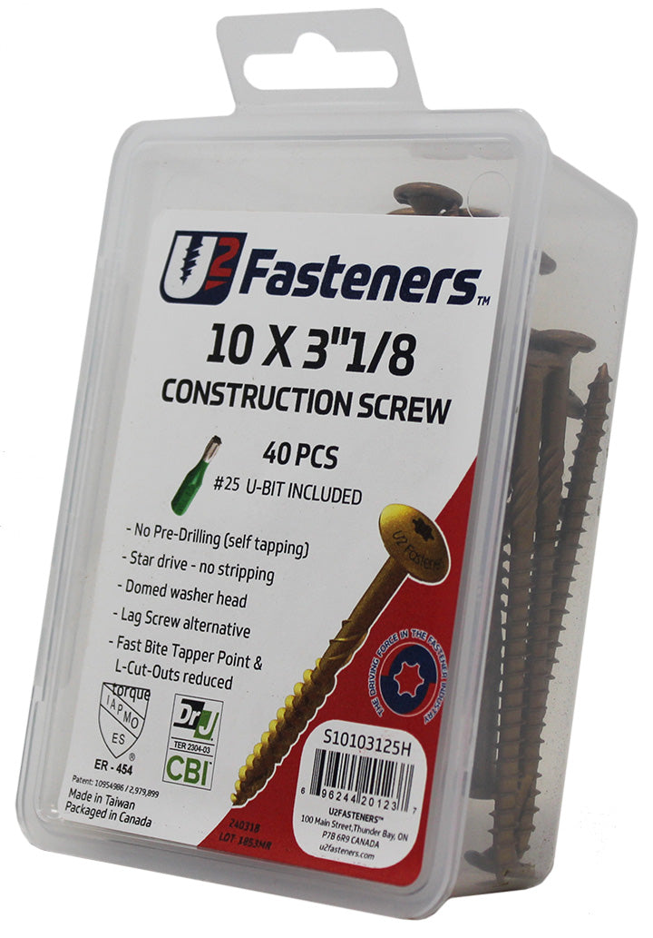 Construction Screw 10 x 3-1/8"