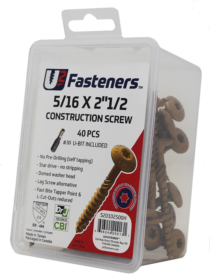 Construction Screw 5/16 x 2-1/2