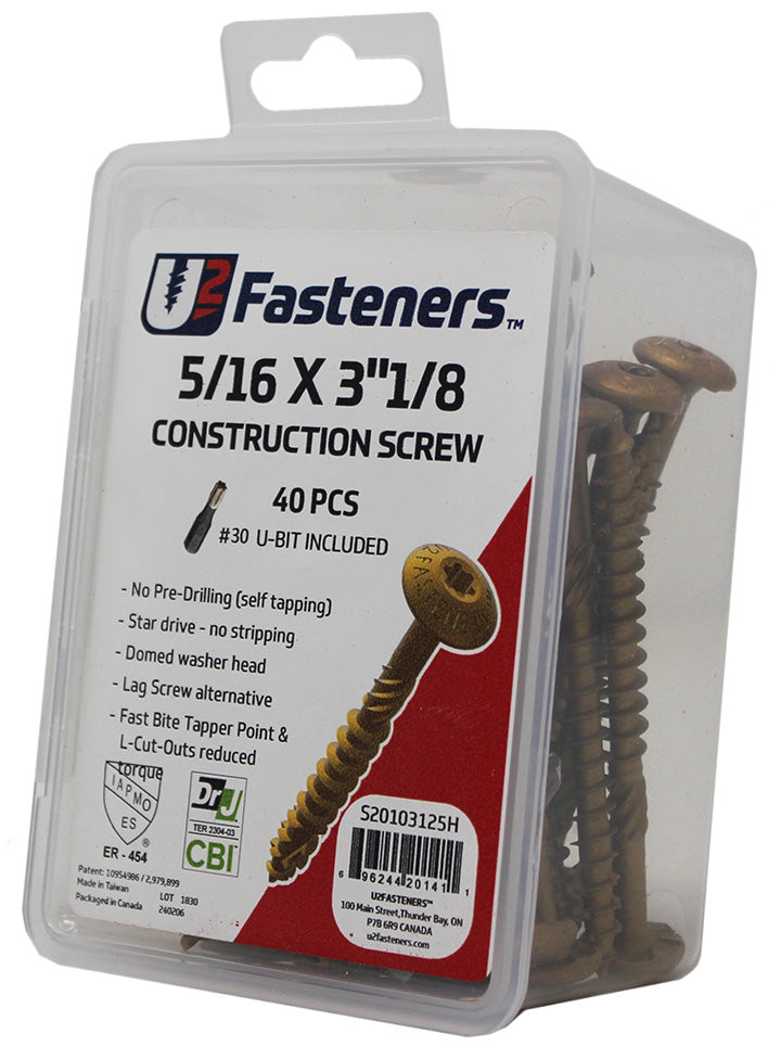 Construction Screw 5/16 x 3-1/8