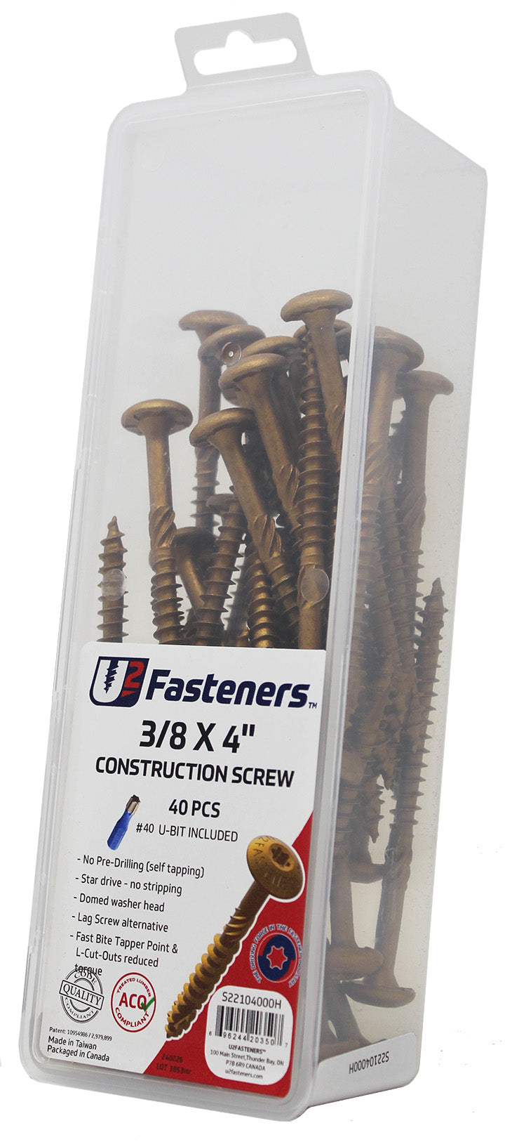 Construction Screw 3/8 x 4"