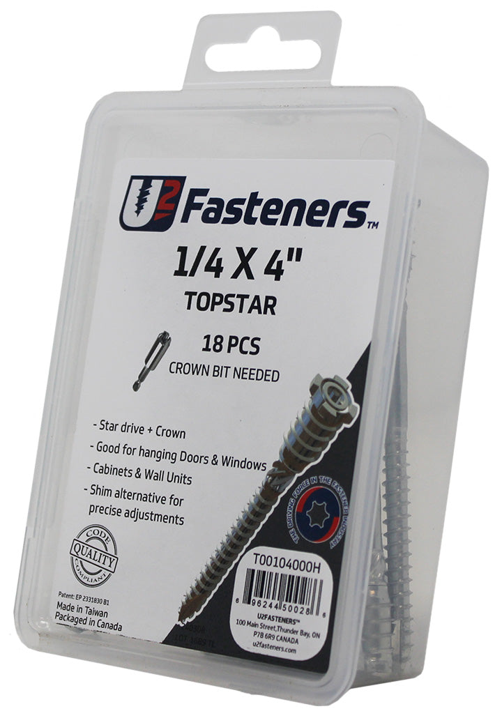 TopStar Screw 1/4-3/8 x 4"