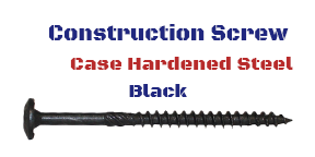 Black Construction Screw 5/16 x 4"