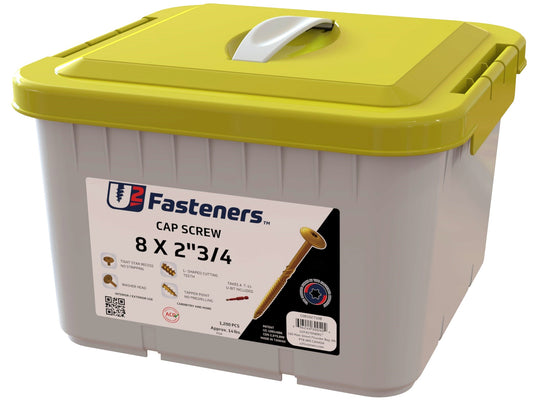 White Cap Screw 8 x 2-1/2"