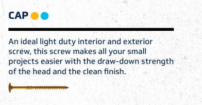 White Cap Screw 8 x 1"