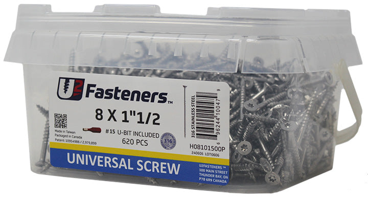 Universal 316 Stainless 8 x 1-1/2"