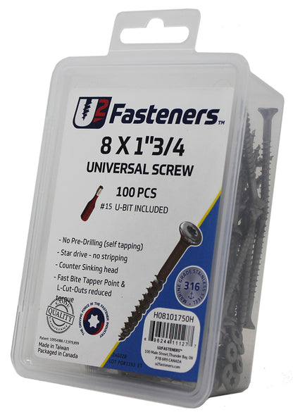 Universal 316 Stainless 8 x 1-3/4"