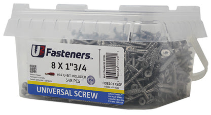 Universal 316 Stainless 8 x 1-3/4"