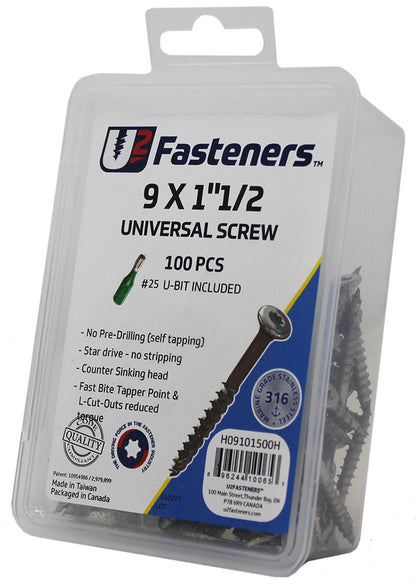 Universal 316 Stainless 9 x 1-1/2"