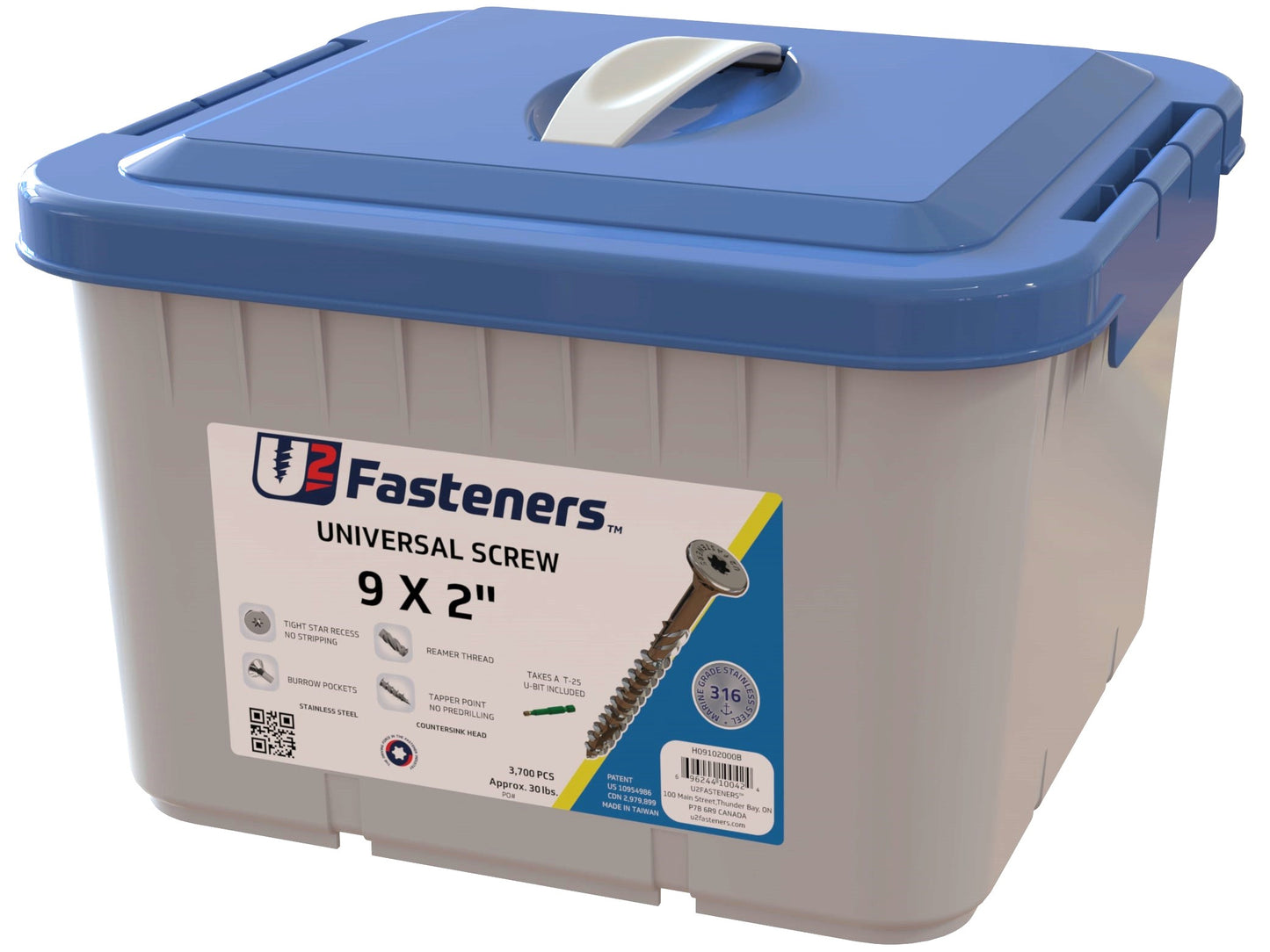 Universal 316 Stainless 9 x 2"