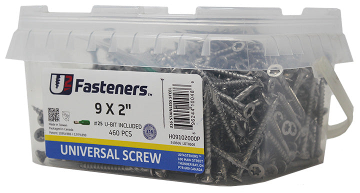 Universal 316 Stainless 9 x 2"