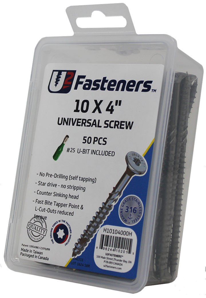 Universal 316 Stainless 10 x 4"