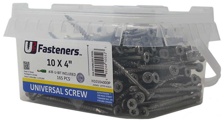 Universal 316 Stainless 10 x 4"