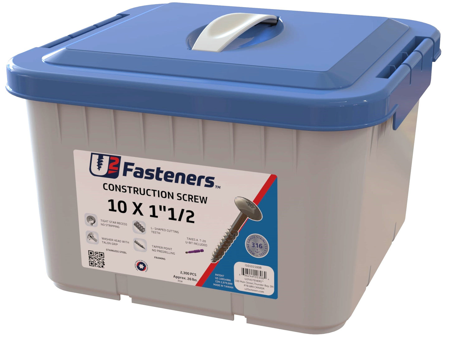 Construction 316 Stainless 10 x 1-1/2"