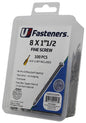 Fine Screw 316 Stainless 8 x 1-1/2"