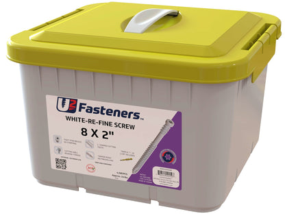 White RE-Fine Screw 8 x 2"