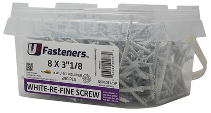 White RE-Fine Screw 8 x 3-1/8"