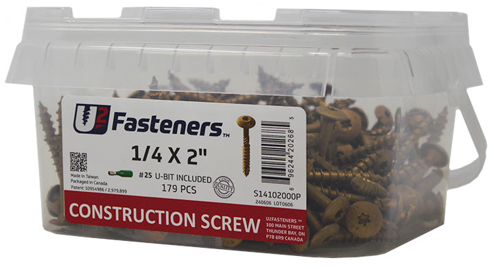 Construction Screw 1/4 x 2"