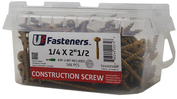 Construction Screw 1/4 x 2-1/2"