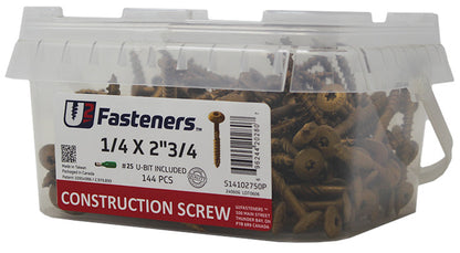 Construction Screw 1/4 x 2-3/4