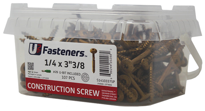 Construction Screw 1/4 x 3-3/8"