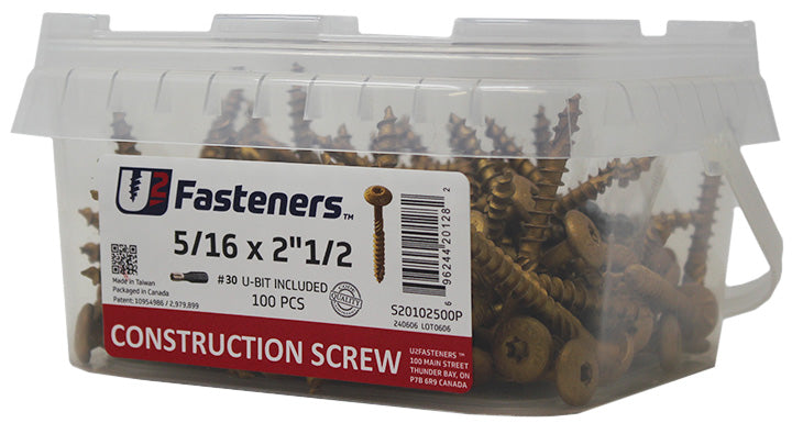 Construction Screw 5/16 x 2-1/2