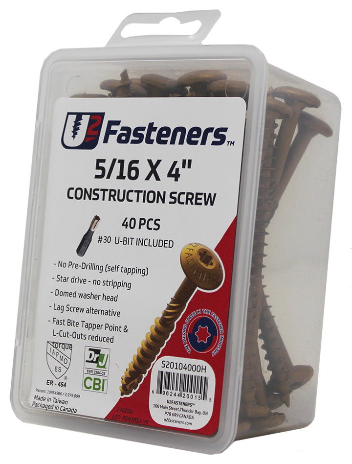 Construction Screw 5/16 x 4"