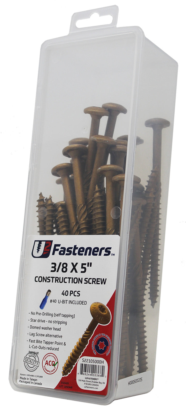 Construction Screw 3/8 x 5"