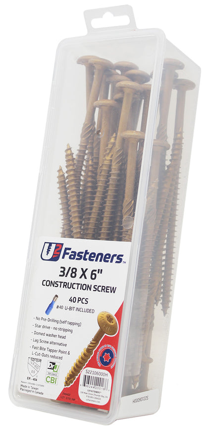 Construction Screw 3/8 x 6"