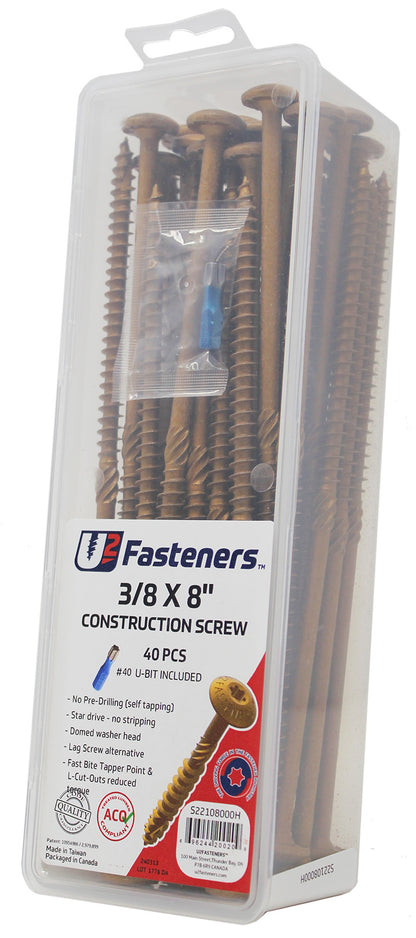 Construction Screw 3/8 x 8"