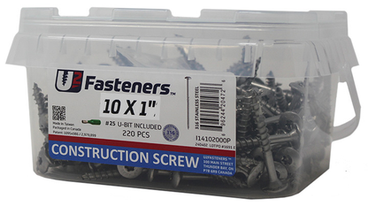 Construction 316 Stainless 10 x 1"