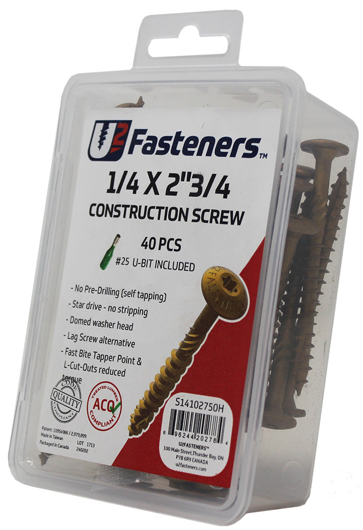 Construction Screw 1/4 x 2-3/4