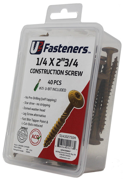 Construction Screw 1/4 x 2-3/4