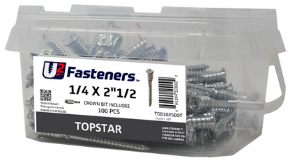 TopStar Screw 1/4-3/8 x 2-1/2"