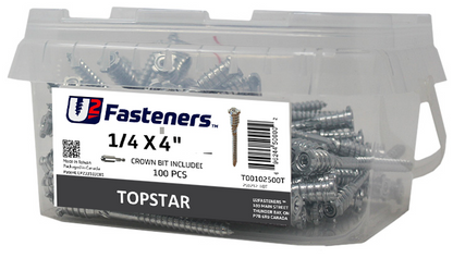 TopStar Screw 1/4-3/8 x 4"